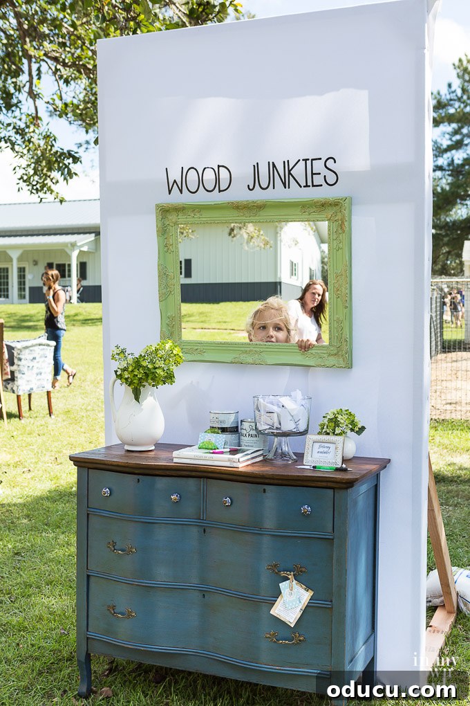 Rustic Riches: A French Flea Market Chronicle 24 Creative vendor displays at the French Country Flea Market, including a photo booth