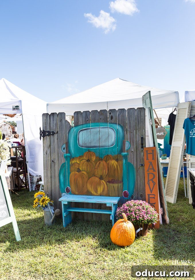 Rustic Riches: A French Flea Market Chronicle 25 Autumn Photo booth at the French Country Flea Market with fall decorations