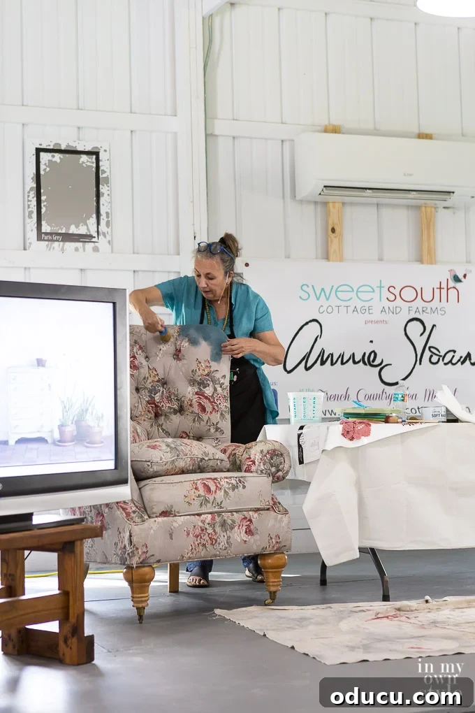 Step-by-step guide on how to paint upholstery with Annie Sloan Chalk Paint for a fresh new look.