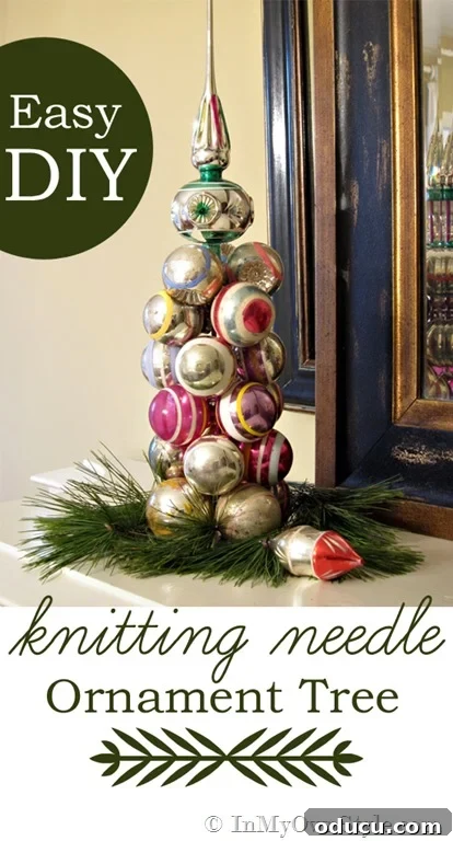 Craft Your Own Christmas Magic 12 Easy 5-minute Knitting Needle Ornament Tree for tabletops