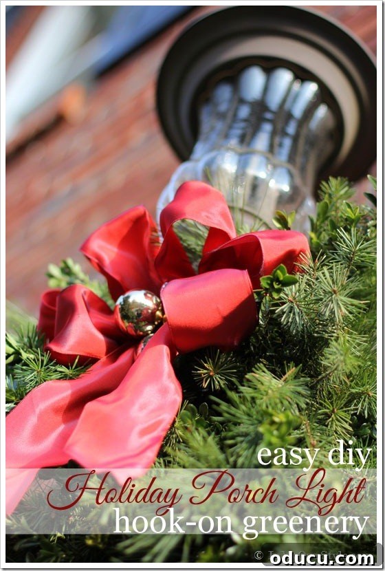 Craft Your Own Christmas Magic 17 Christmas Outdoor Porch Light Decoration with greenery