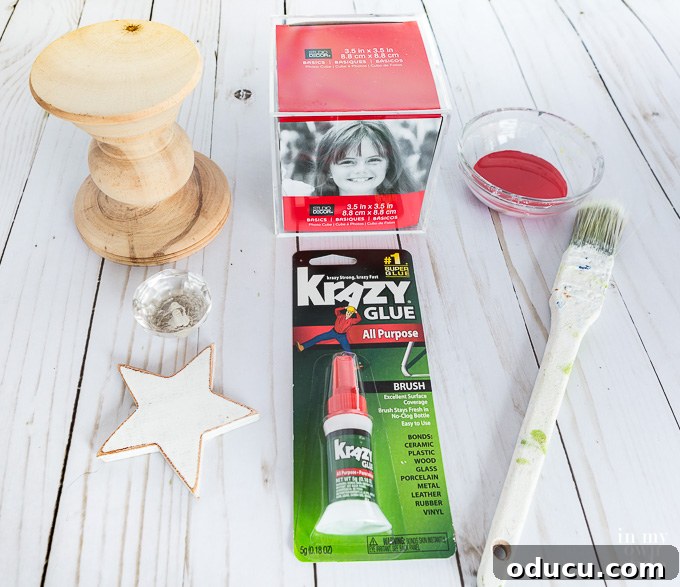 Elevated Christmas Photo Keepsake 4 Materials for DIY Christmas Photo Cube