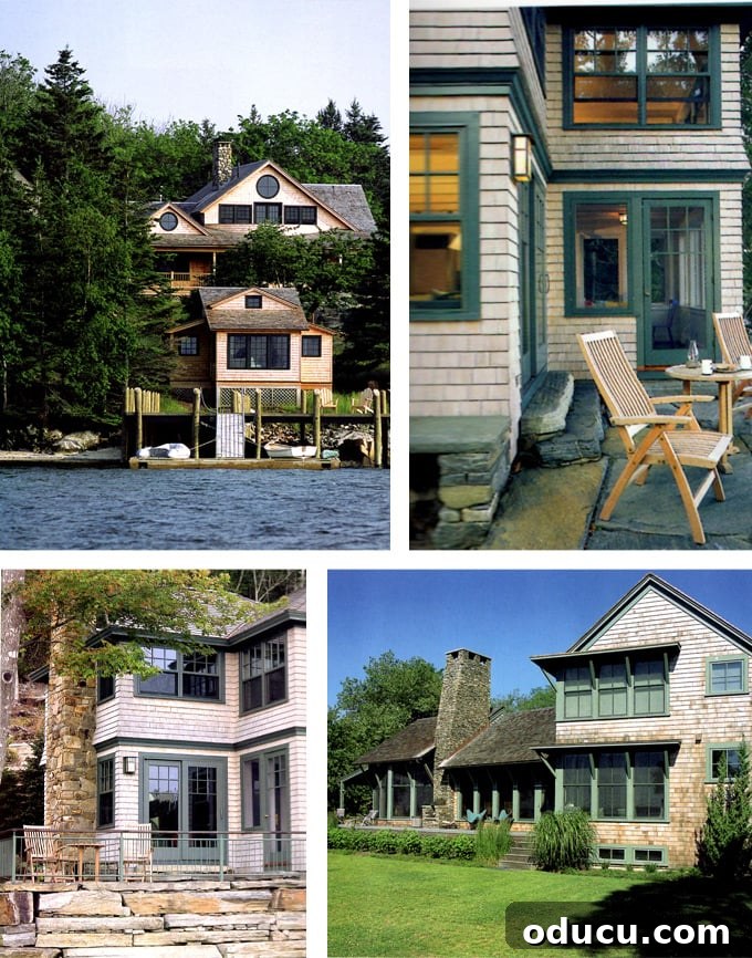 Elevate Your Curb Appeal Nu-Wood Exterior Makeover 5 Lake house exterior showcasing a green trim color scheme
