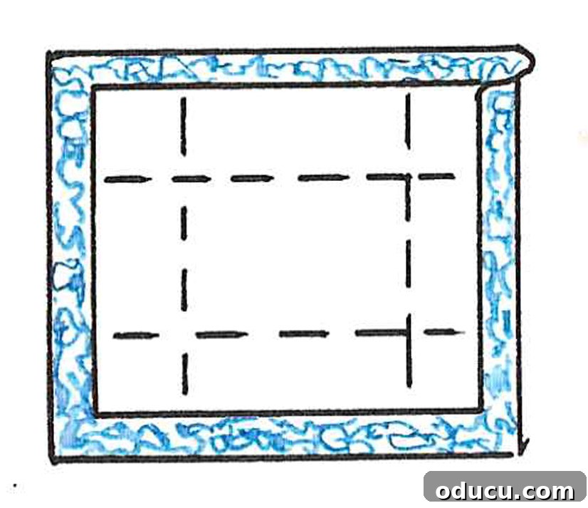 Create Custom Lids for Storage Baskets 9 Illustrated tutorial showing the fabric application step for a DIY storage basket lid.