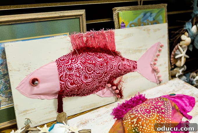 Panama City Beach Decor: Uncovering Coastal Gems 13 Scrap fabric craft ideas for fish wall art
