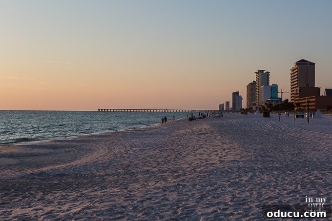 Panama City Beach Decor: Uncovering Coastal Gems 27 Panama City Beach Florida at dusk - peaceful evening