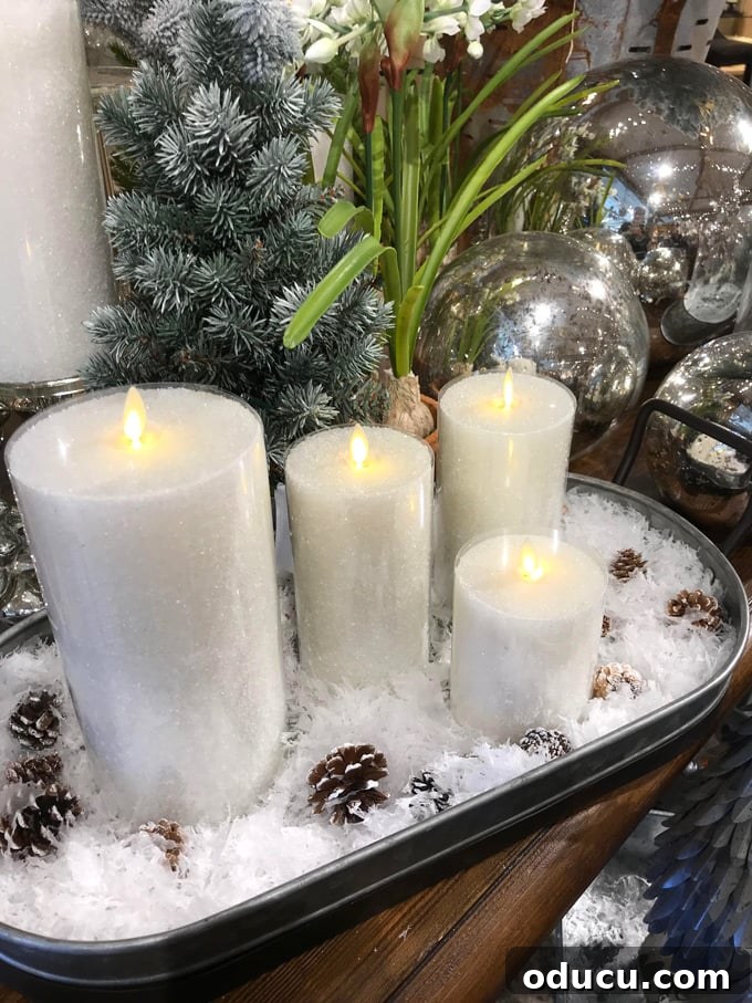 Christmas decorating ideas using fake snow flakes from the craft store.