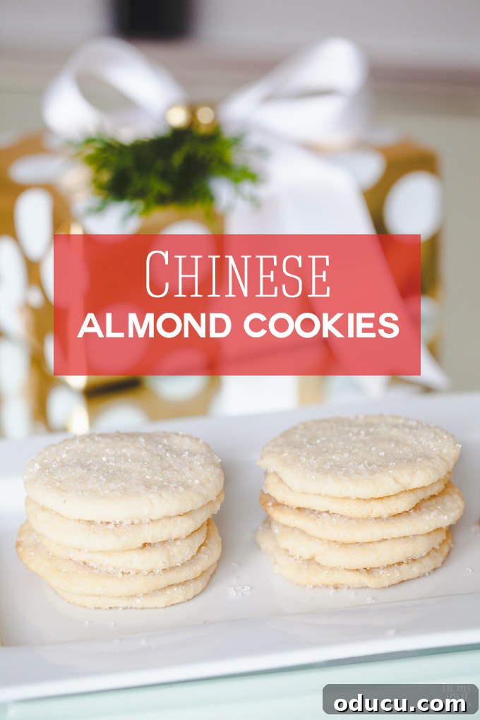 Deck the Halls with Edible Cookie Trees 11 A stack of perfectly baked Chinese Almond Cookies, excellent for Christmas gift giving.