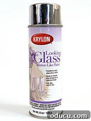 looking_glass Krylon Looking Glass Mirror-Like Spray Paint for reflective finish.