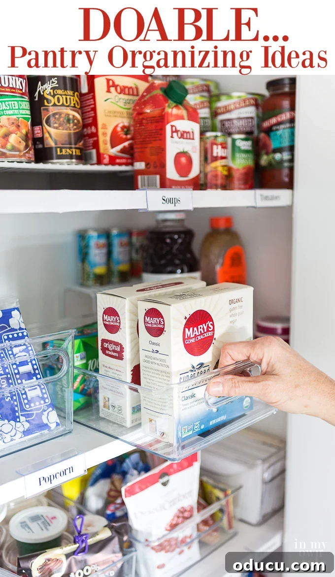 Pantry Closet Transformation 33 Small pantry closet organizing ideas that are doable on a budget. Plus free printable labels to use to label and organize the contents of your pantry.