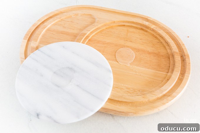 Wood and Marble Pedestal Stands Collection 5 Separating marble from a thrift store cheese board for a DIY pedestal