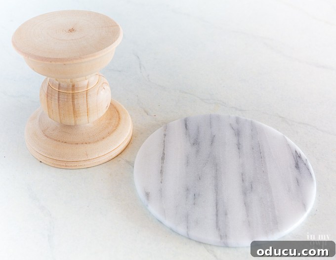 Wood and Marble Pedestal Stands Collection 6 Adhesives for DIY pedestal stands