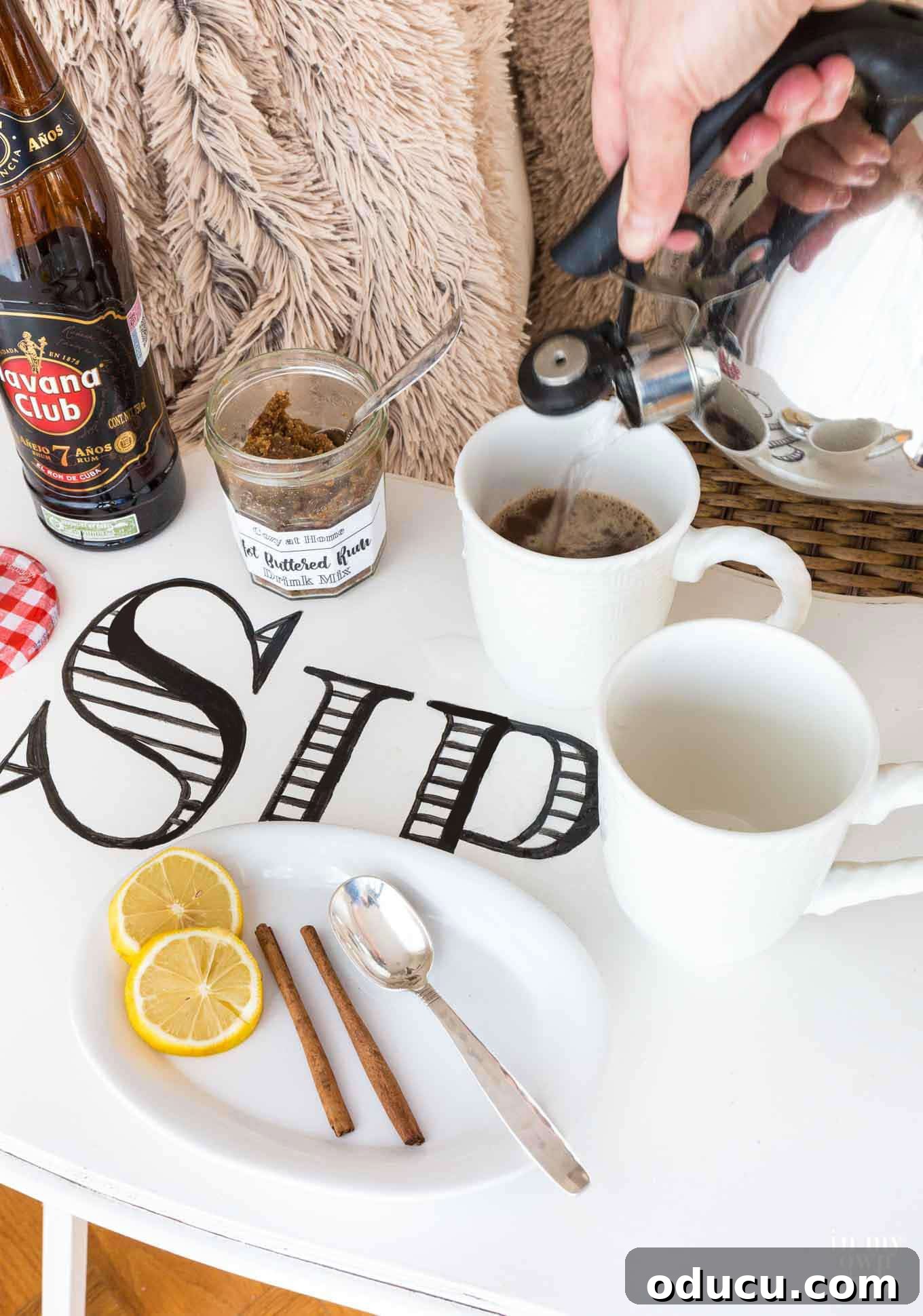 Frosty Fashion Finds 2 Recipe for Hot Buttered Rum - A warm and cozy winter drink
