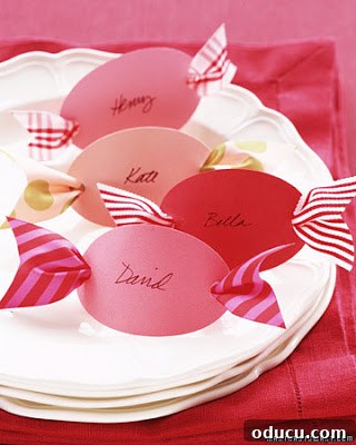 Frosty Fashion Finds 4 DIY Candy Place Cards for Valentine's Day or Dinner Parties