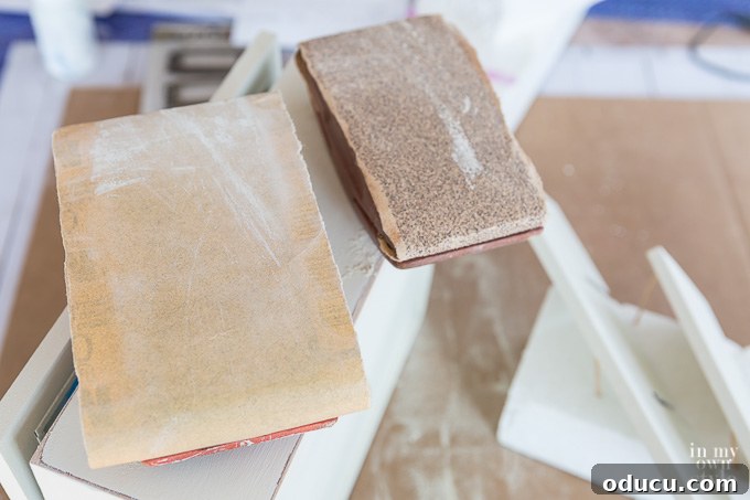 From Can to Craft: Leftover Chalk Paint Projects 9 What type of sandpaper to use when distressing furniture?