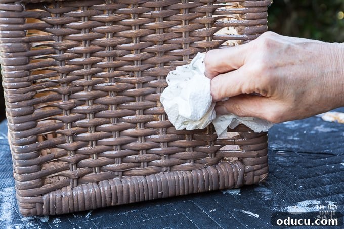 DIY Wicker Basket Color Makeover 6 how to paint a wicker basket