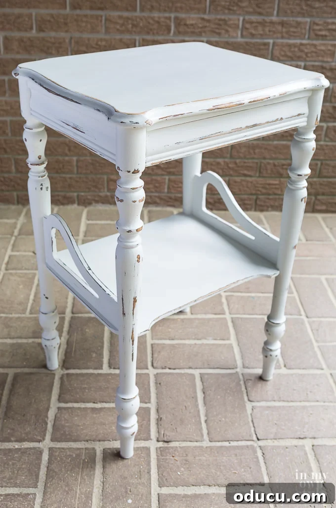 Magnolia Home Chalk Finish Nightstand 6 Magnolia Home Chalk Painted Table - finished look
