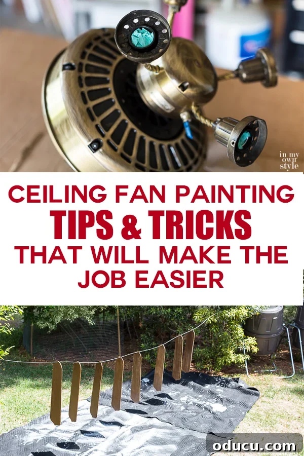 Refresh Your Ceiling Fan Smart Painting Hacks 17 Ceiling fan painting tips and tricks that will make the job easier.