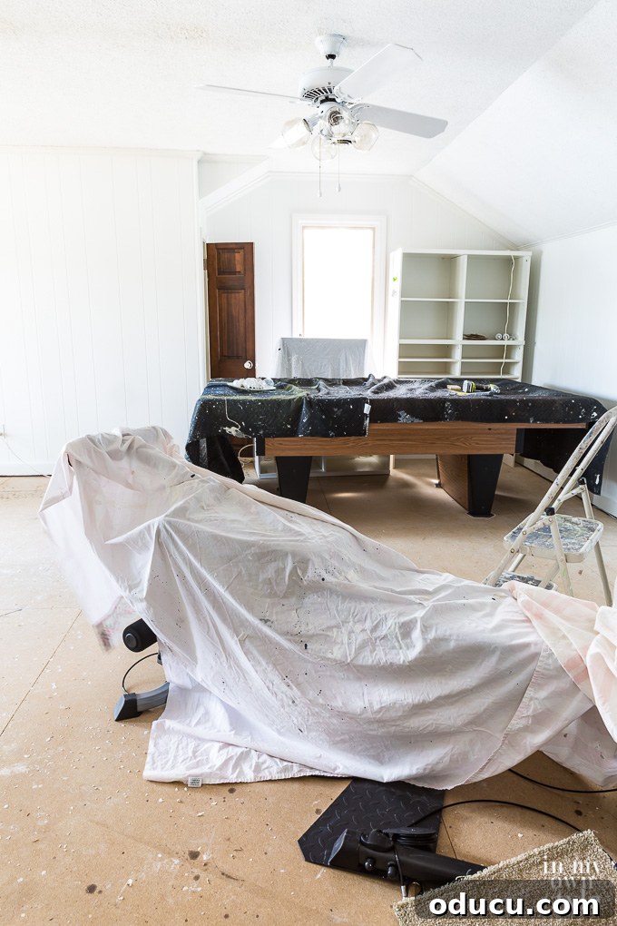 Refresh Your Ceiling Fan Smart Painting Hacks 4 Game Room makeover in progress