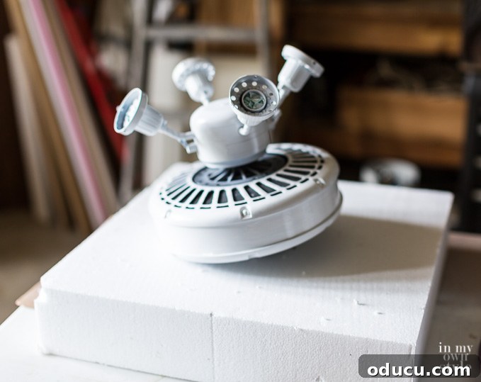 Refresh Your Ceiling Fan Smart Painting Hacks 8 how to paint ceiling fan housing
