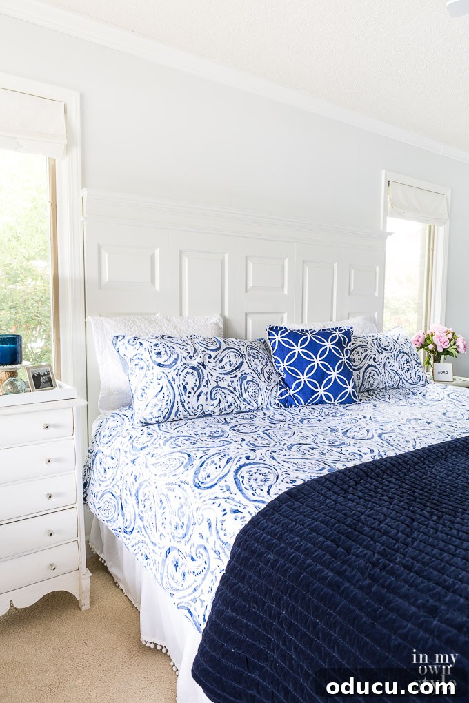 Step-by-step guide to transforming interior doors into a DIY wooden headboard