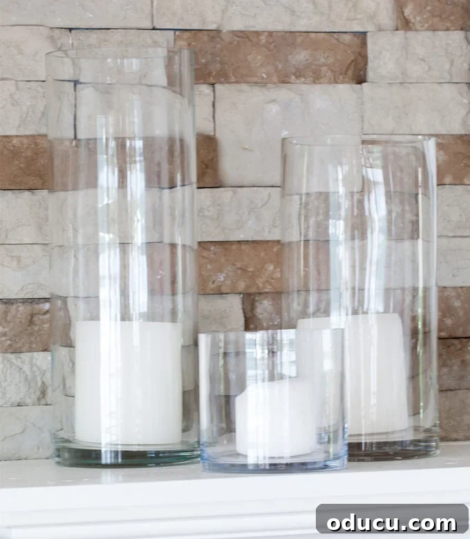 Handcraft a Rustic Twig Vase 4 cylindrical-glass-vases-to-make-a-rustic-twig-vase