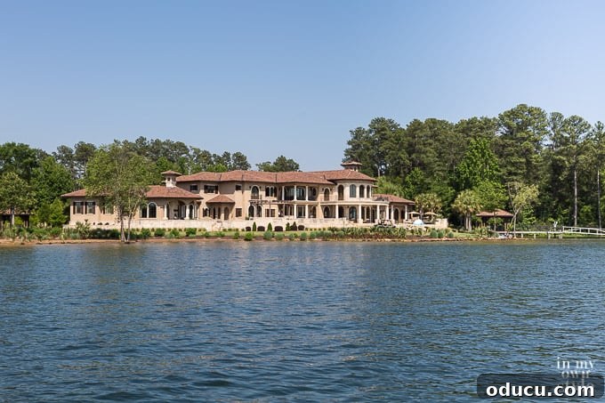 Idyllic Lakefront Retreats 21 Architectural Contrast - Largest Lake Murray Home Near the Littlest Shack