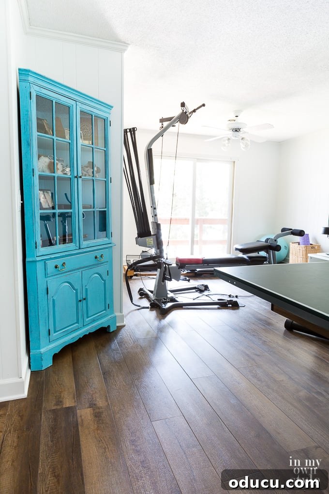 Stylish Game Room with Tarkett ProGen Luxury Vinyl Plank Flooring