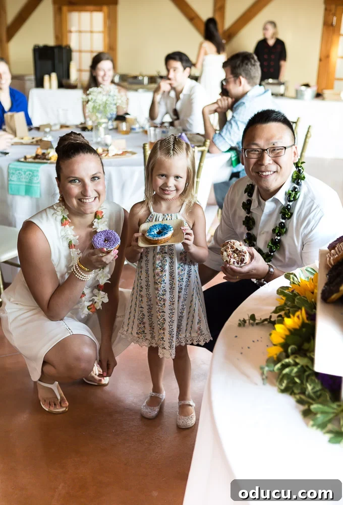 Build a Stunning Stacked Donut Wedding Centerpiece 4 Stacked donuts on a tiered wedding cake stand