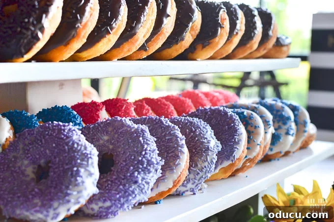 Build a Stunning Stacked Donut Wedding Centerpiece 6 How to make a donut wedding cake