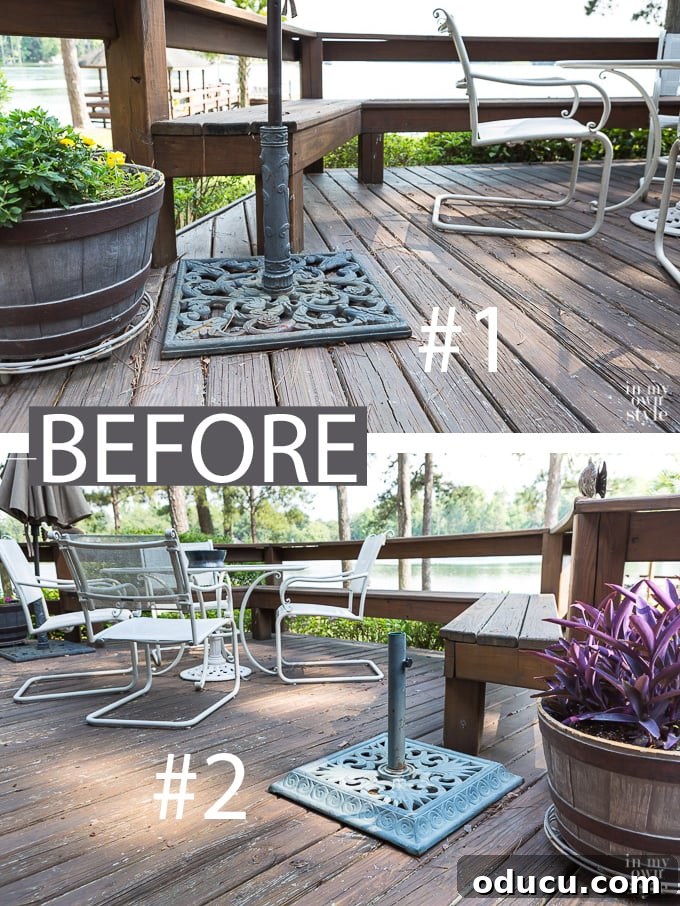 Restoring metal patio furniture tips and spray painting techniques for a pro finish that will last for years Before photo of patio umbrella stands before spray painting