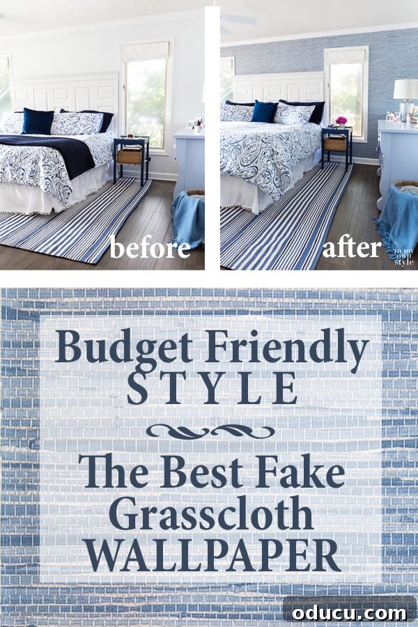 Bedroom Refresh Wallpapered Accent Wall 16 How to create an accent wall in a room with the best grasscloth wallpaper