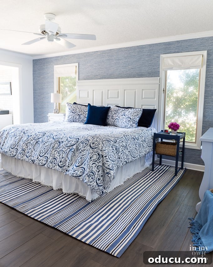 Bedroom Refresh Wallpapered Accent Wall 5 Decorating a room with an accent wall in a room