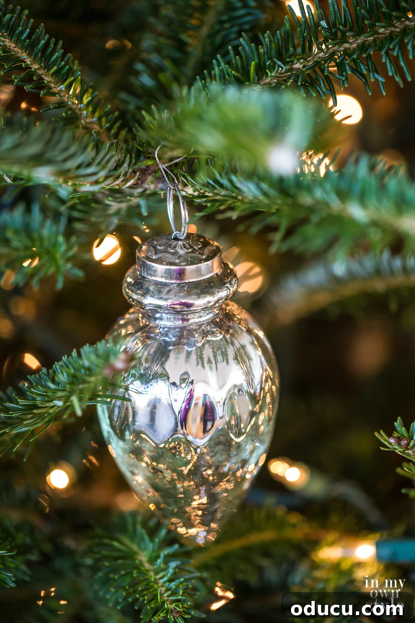 Beyond Baubles: Creative Tree Styling 13 Vintage silver Christmas tree ornament close up