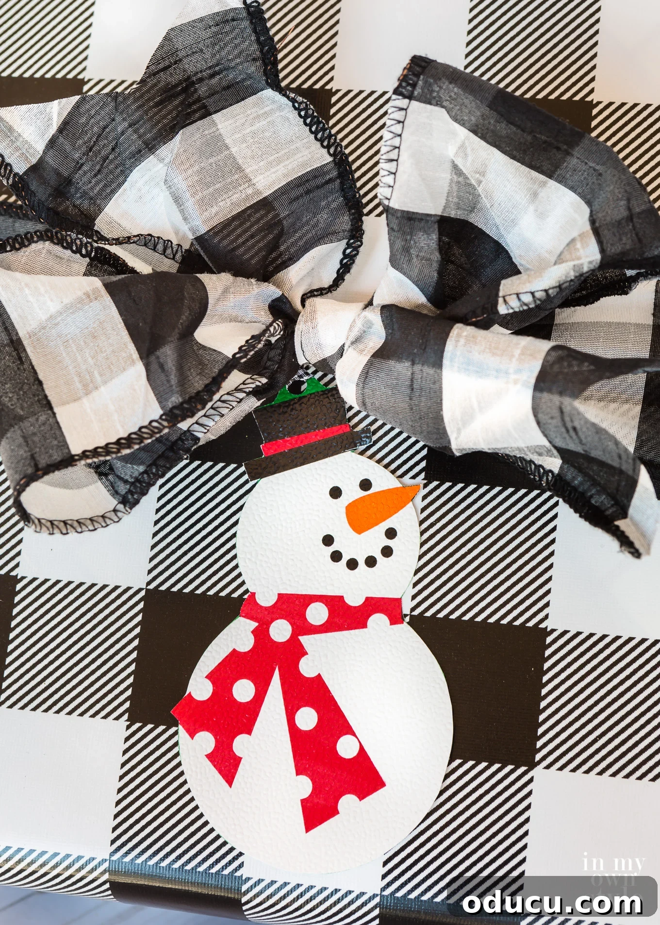 6 Brilliant Reasons to Skip Store-Bought Christmas Gift Tags 13 DIY Snowman Christmas Gift Tag from Wrapping Paper