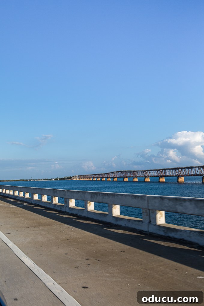 Keys Island Drive Adventure 23 Long bridge over turquoise waters connecting parts of the Florida Keys