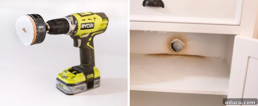 How to turn furniture into a place to store wall mounted TV components.