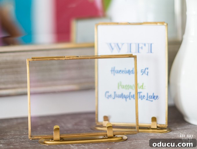 Guest Room Glow-Up: Big Color, Small Spend 18 WIFI password display ideas