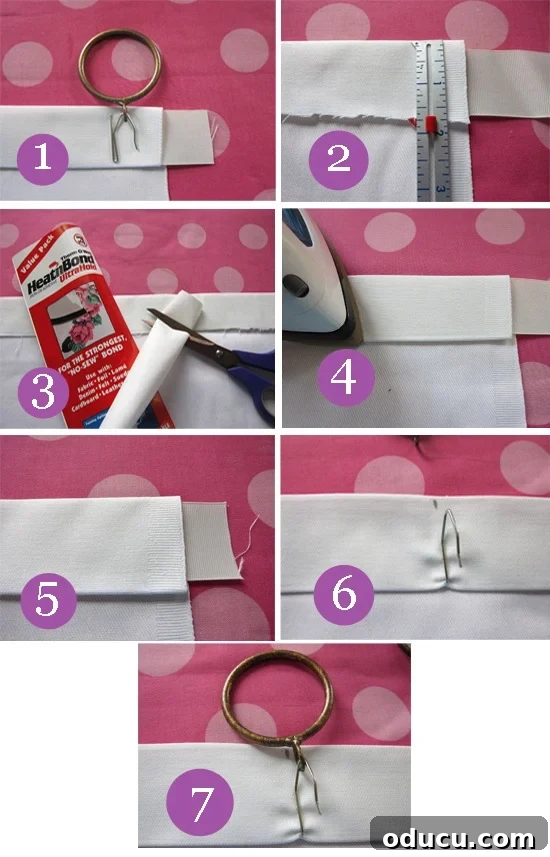 How to Make a No-Sew Header How to make a no-sew header with ribbon for added stability.