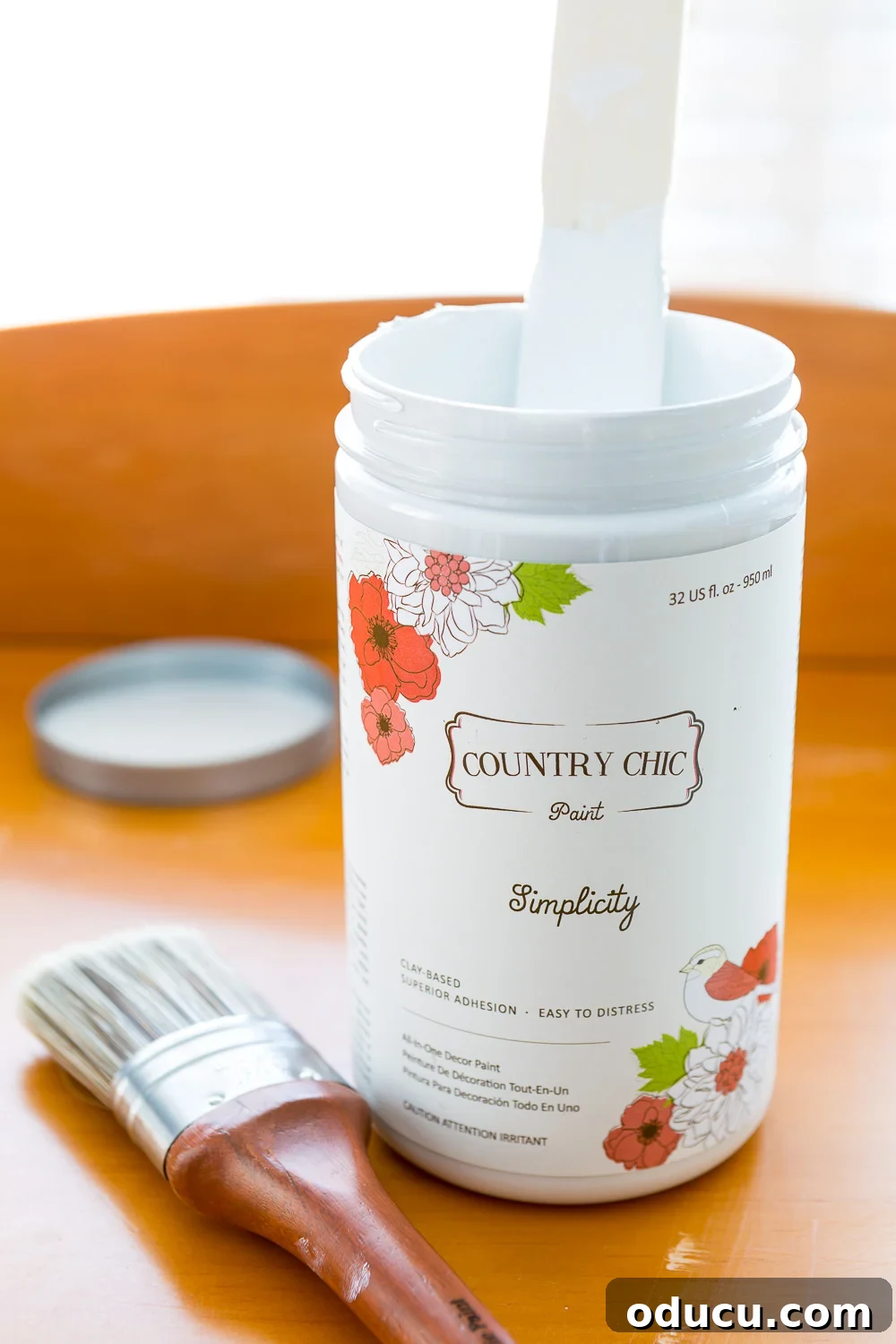 From Discarded to Dazzling: My Ultimate Furniture Upcycle 4 jar of Country Chic paint in the color Simplicity