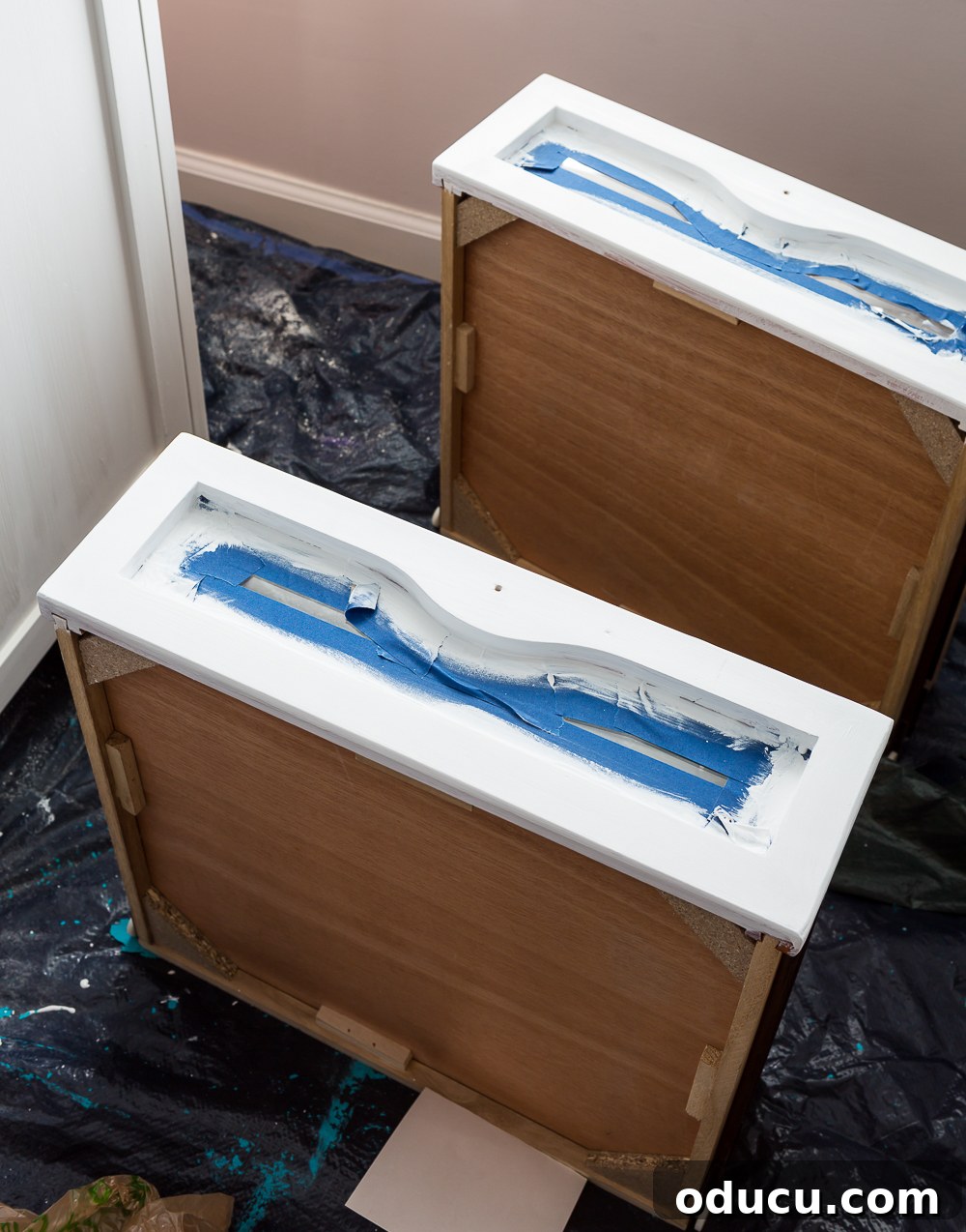 From Discarded to Dazzling: My Ultimate Furniture Upcycle 6 second hand furniture makeover of a changing table's drawers getting painted