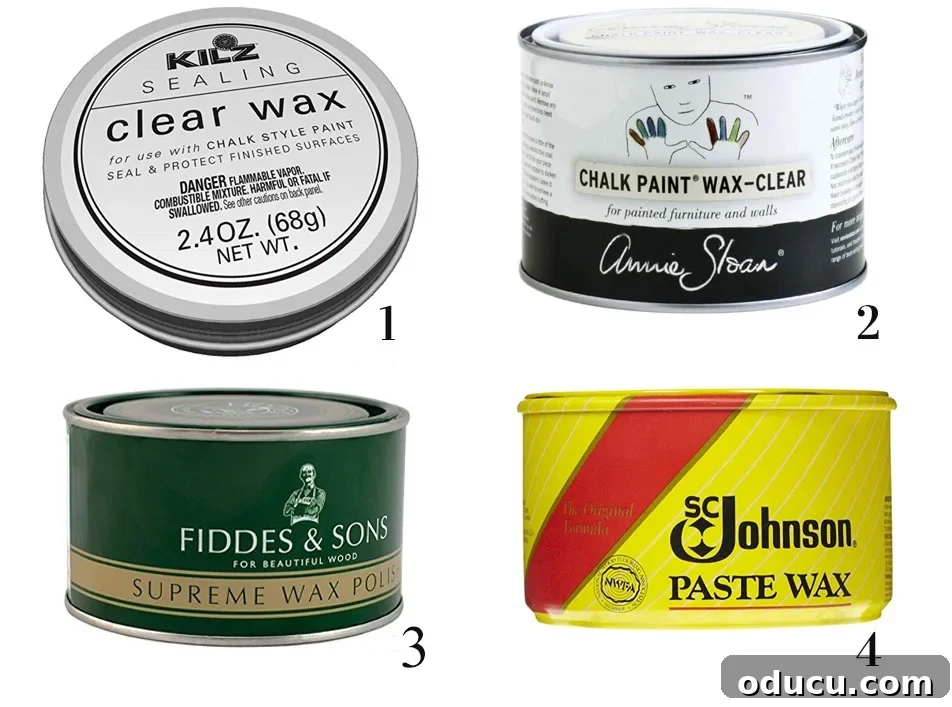 What are the best sealers-or-topcoats to use on painted furniture? 4 of the best furniture waxes to seal painted furniture.