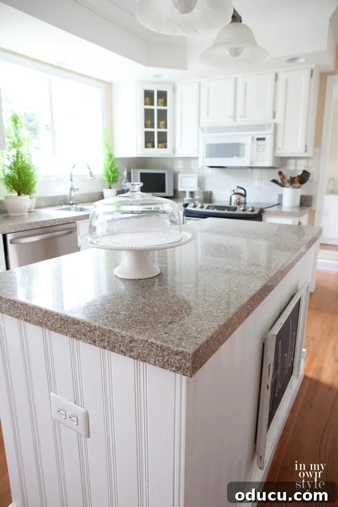 My Small Kitchen's Island Upgrade 3 Budget kitchen remodeling ideas, showcasing a spacious island.