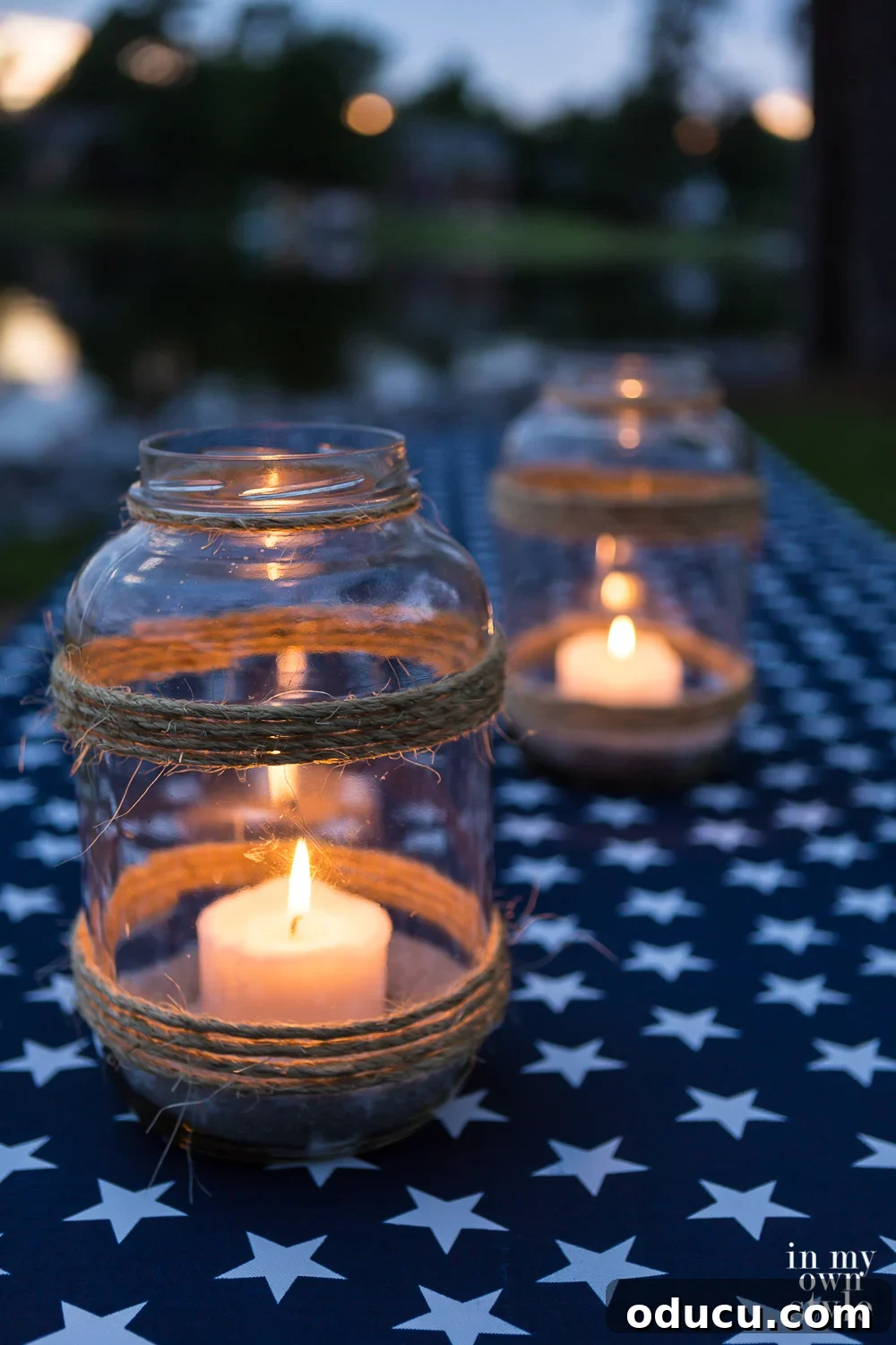 Craft a Stunning Oversized Glass Candle Lantern 10 Extra large outdoor candle lanterns and holders designed to protect candles from blowing out in a breeze, showcasing the finished product.
