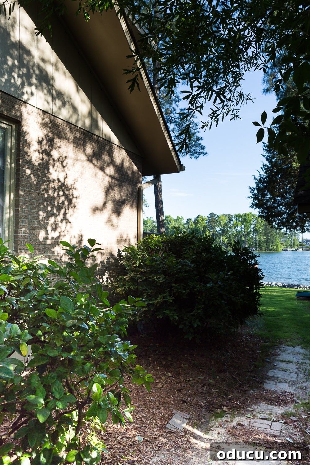 From Faded to Flawless: Exterior Home Painting 17 Lake view from side of house