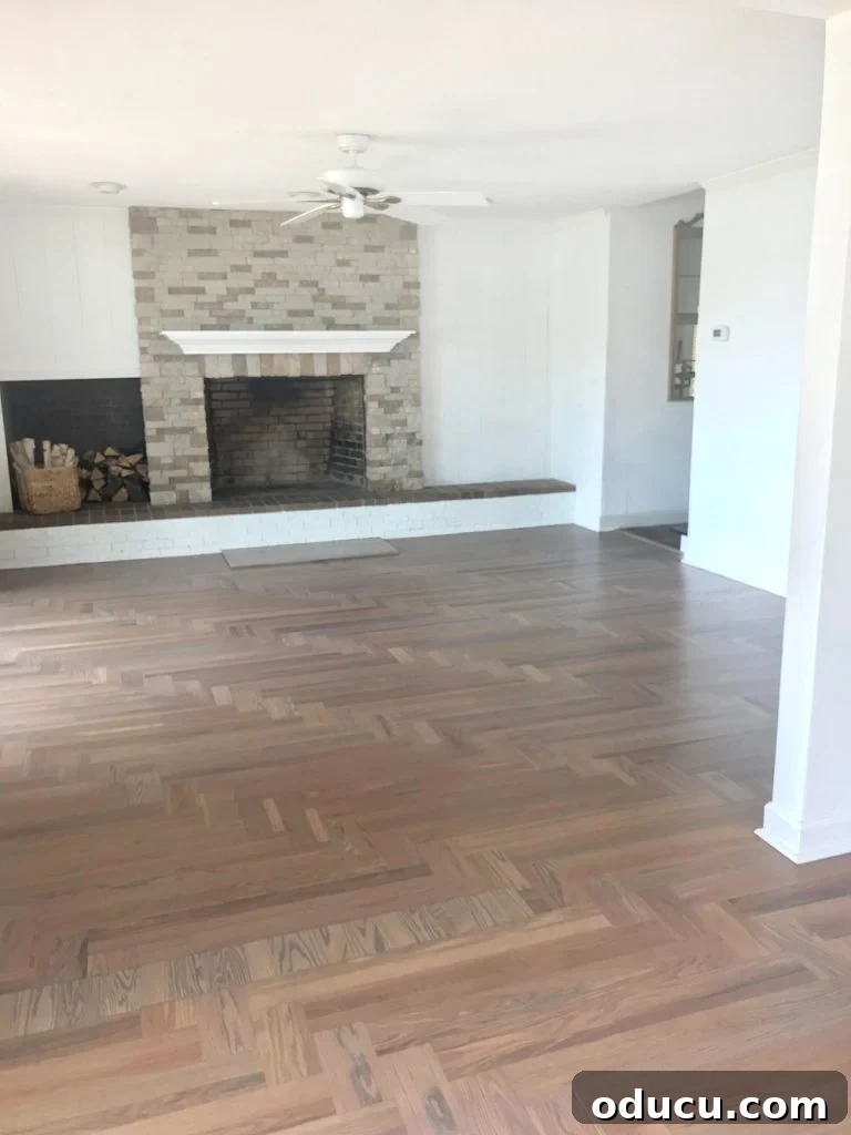 Hardwood Floor Revival: A New Beginning 2 Bona DriFast stained floor in Grey