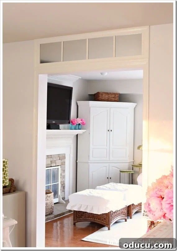 Ottomans: From Footrest to Focal Point 13 A creative DIY project showing how to make a faux door or window transom to enhance architectural detail.