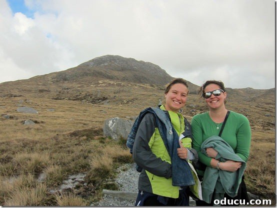 Ireland-girls-hiking-in-Conemerra Our daughters hiking enthusiastically in the beautiful Connemara region
