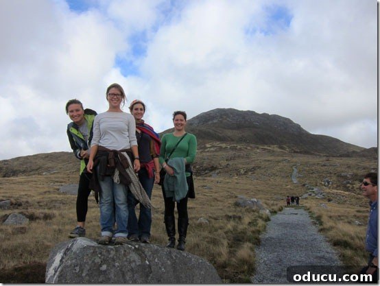 Ireland-Connemara-Accent Steep ascent pathway winding up the majestic mountain in Connemara