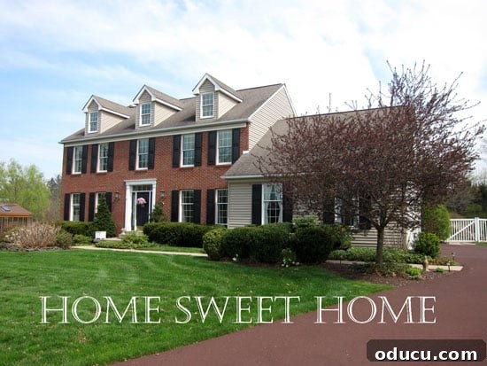 Home A welcoming home, symbolizing comfort and belonging after travel